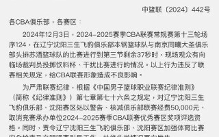 雷速官网-CBA联赛宣布取消本赛季剩余比赛